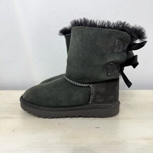 UGG Black Suede Bailey Box Boots Size 11